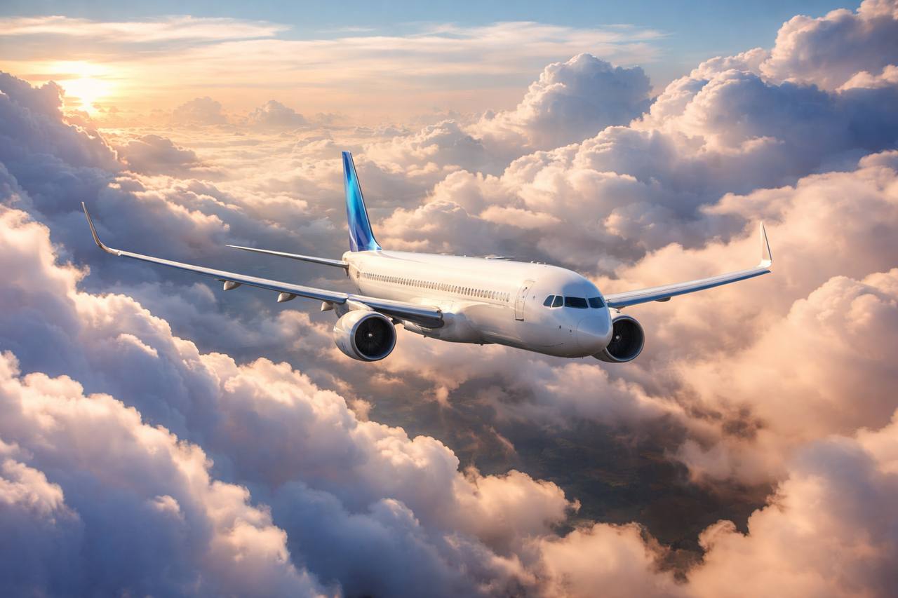 View from airplane window